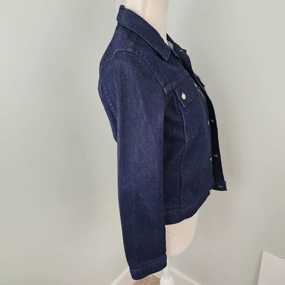 Kate Spade Saturday Dark Blue Denim Button Up Jacket Size XS - Picture 3 of 8